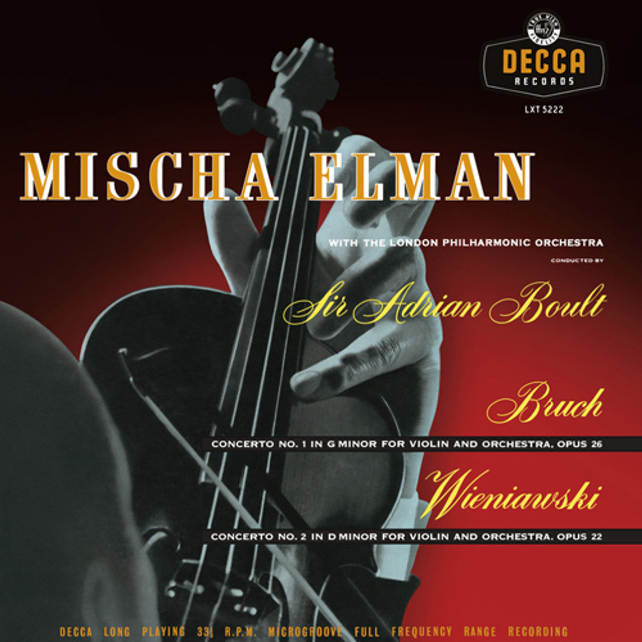 Mischa Elman - Bruch & Wieniawski Concertos - Analogphonic LP